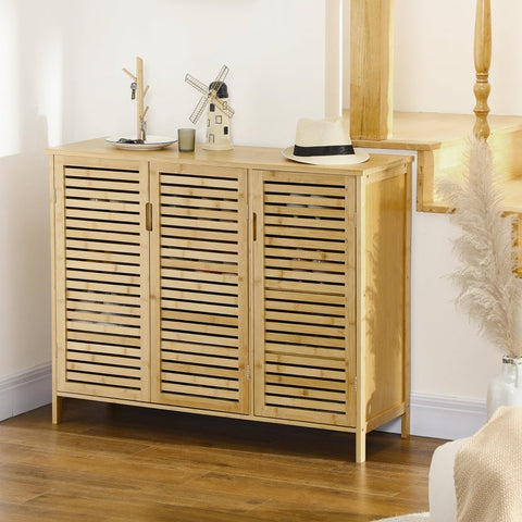 Rootz Schoenenkast - Schoenenopberger - Schoenenorganizer - Duurzaam Bamboe - Verstelbare Planken - Verbeterde Ventilatie - 100cm x 35cm x 80cm