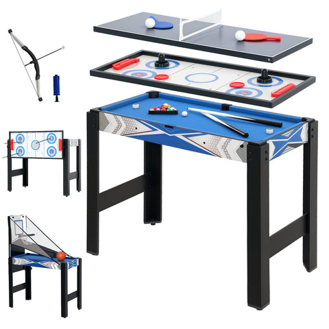 Rootz 5-in-1 Multi-Game Table - Billiard, Table Tennis - Accessories Included - Fun & Compact - 91cm x 45.5cm x 76cm