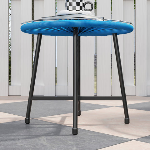 Rootz 3 Piece Outdoor Garden Furniture Set - Patio Set - Balcony Set - Comfort & Style - Chair 72x68x81cm, Table Ø45x46cm