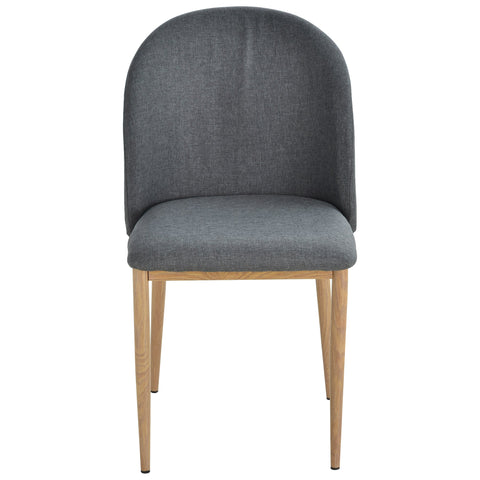Rootz Set of 2 Dining Chairs - Dining Room Chairs - Kitchen Chairs - Ergonomic Comfort - 50cm x 58cm x 85cm - Gray