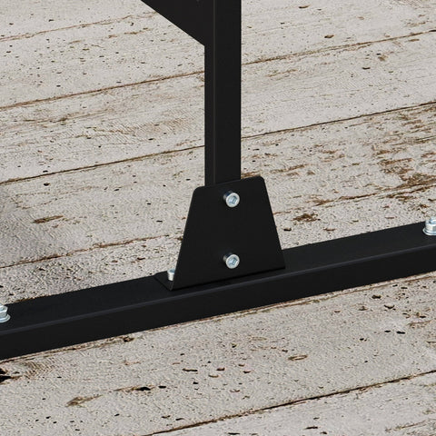 Rootz Wind Protection Panel - Decorative Screen - Metal Outdoor Partition - Leaf Pattern - Enhances Privacy - 122cm x 45cm x 198cm