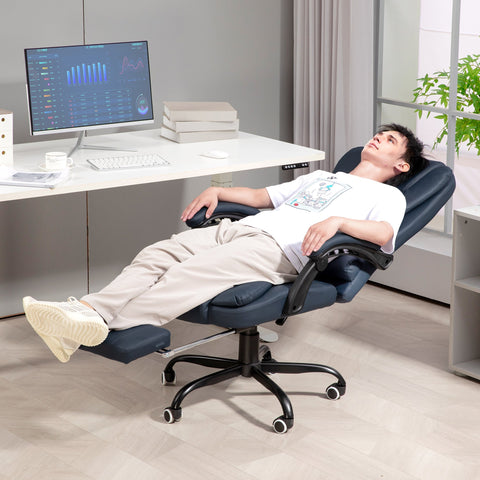 Rootz Massage Office Chair - Ergonomic Chair - Reclining Office Chair - 7 Vibration Points - 67L x 67W x 111-121H cm - Up to 120kg