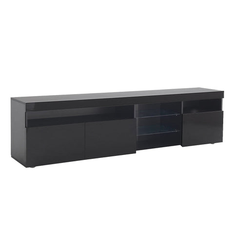 Rootz Modern TV Cabinet - Entertainment Stand - Media Console - Adjustable LED Lighting - 180L x 35W x 45H cm
