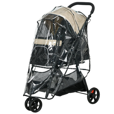 Rootz Foldable Pet Buggy - Dog Buggy - Portable Dog Stroller - Rain Protection - 80.5cm x 51.5cm x 100cm