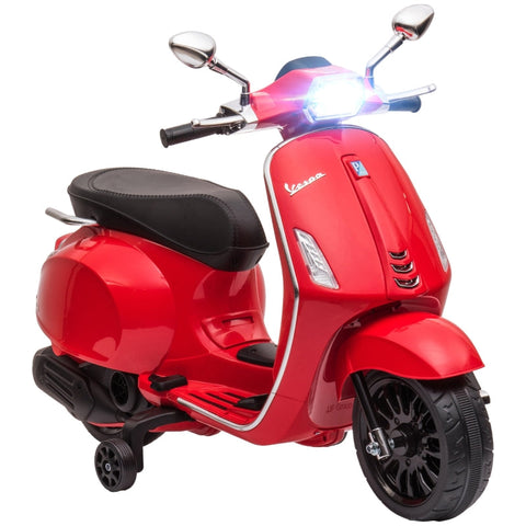 Rootz 6V Vespa Electric Motorcycle - Kids Motorcycle - Ride-On Electric Bike - Glowing Headlights - Music - FM Radio - Stable Wheels - 107cm x 47cm x 73cm