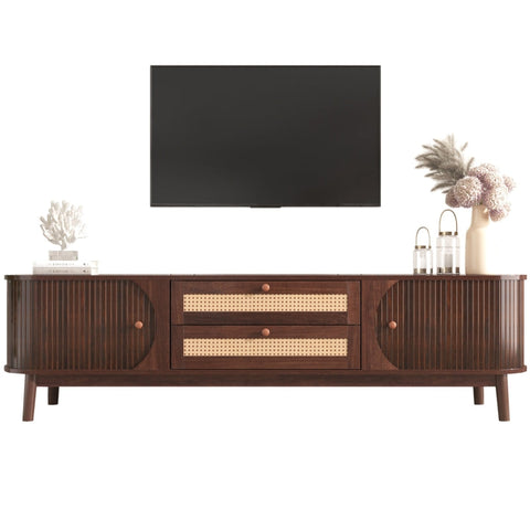 Rootz TV Cabinet - Media Stand - Entertainment Center - Spacious Storage - 170L x 39.5W x 46H cm