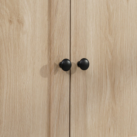 Rootz Kitchen Buffet Cabinet - Versatile Storage - Brown Cupboard - Sophisticated Note - MDF, 74cm x 39.5cm x 183cm