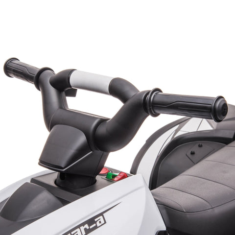 Rootz Children's Quad Electric Car - Kids Electric ATV - Ride-On Vehicle - Ergonomic Seat - LED Headlights - 83cm x 53cm x 55.5cm - Black + White