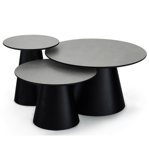 Rootz Coffee Table - Modern Coffee Table - Round Table - Durable MDF Construction - Compact & Versatile - Easy Maintenance - 45x45x50 cm