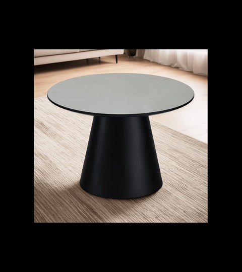 Rootz Coffee Table - Round Table - Modern Coffee Table - Minimalist Design - Durable MDF Construction - Stable and Secure - 60x60x40 cm