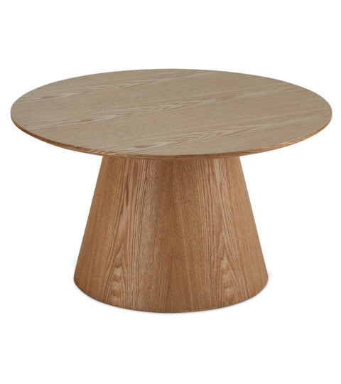 Rootz Coffee Table - Modern Center Table - Stylish Living Room Furniture - Durable MDF & Oak Veneer - Spacious 80cm x 80cm x 45cm