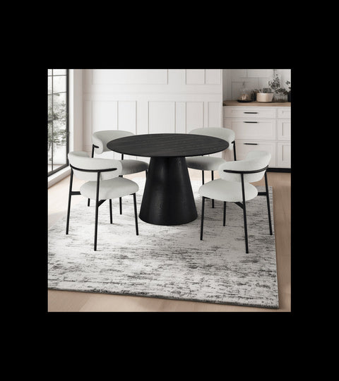 Rootz Dining Table - Round Table - Modern Dining Table - Elegant Oak Veneer - Durable MDF Construction - Cozy Atmosphere - 120x120x76 cm