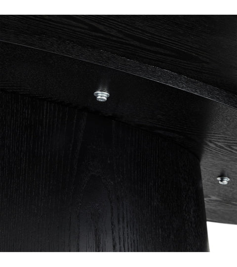 Rootz Dining Table - Oval Table - Family Dining Table - Enhanced Durability - Sophisticated Design - Comfortable Seating for 6-8 - 90cm x 160cm x 76cm - Oak Veneer Finish