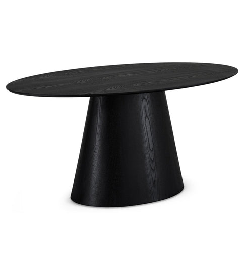 Rootz Dining Table - Oval Table - Family Dining Table - Enhanced Durability - Sophisticated Design - Comfortable Seating for 6-8 - 90cm x 160cm x 76cm - Oak Veneer Finish