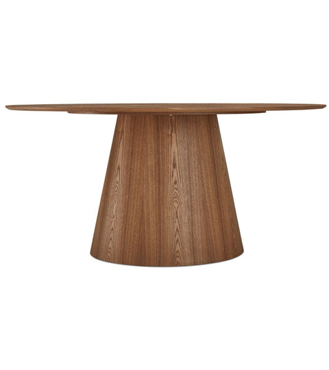 Rootz Dining Table - Oval Table - Dining Room Table - Sturdy Metal Frame - Oak Veneer Finish - Comfortably Seats 6-8 - 160cm x 90cm x 76cm