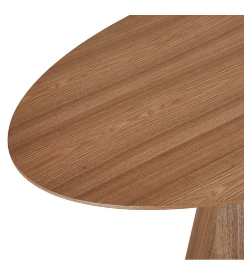 Rootz Dining Table - Oval Table - Dining Room Table - Sturdy Metal Frame - Oak Veneer Finish - Comfortably Seats 6-8 - 160cm x 90cm x 76cm