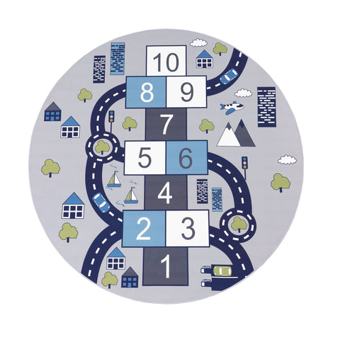 Children’s Play Rug – City Streets Pattern – Soft, Durable & Easy to Clean