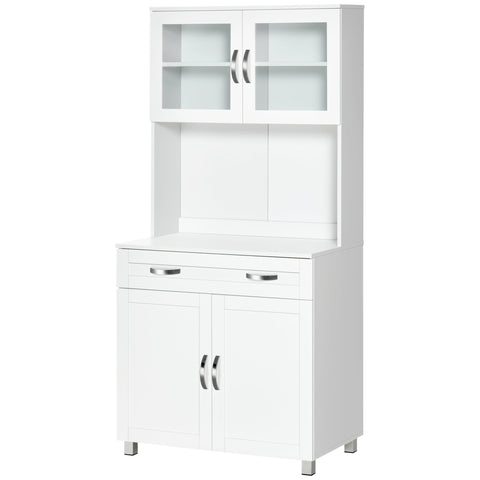 Rootz Kitchen Buffet Cabinet - Kitchen Storage - Contemporary Kitchen Furniture - Multiple Storage Options - 80cm x 48cm x 170cm