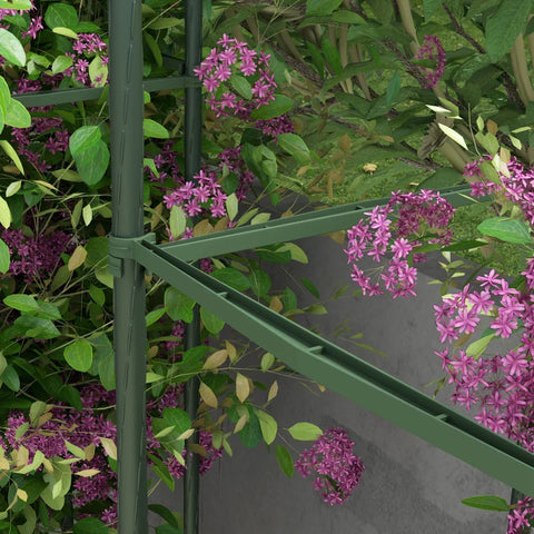 Rootz Planters - Trellis - Set Of 2 Bag - Adjustable Levels - Stainless Steel - Felt - Plastic - Green - 33L x 33W x 180H cm