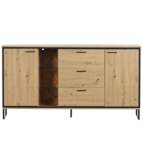 Rootz Modern Sideboard - Buffet Cabinet - Storage Console - Versatile Chipboard - 160cm x 40cm x 85cm