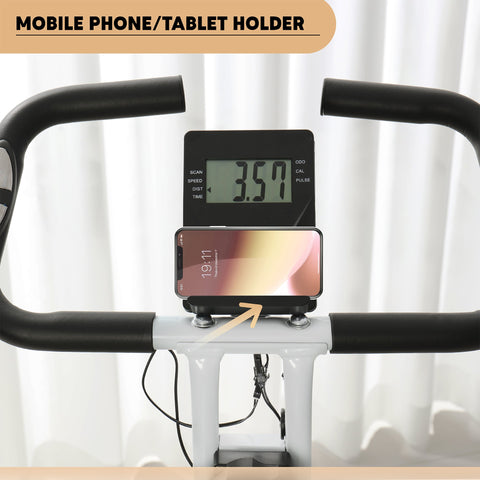 Rootz Foldable Home Exercise Bike - Stationary Bike - Indoor Cycling Bike - Quiet Magnetic Resistance - 97cm x 43cm x 110cm