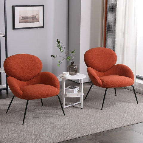 Rootz Teddy Velvet Metal Leg Dressing Chair - Modern Accent Seat - High-Density Foam - 74.1L x 77.9W x 81H cm - Easy Assembly