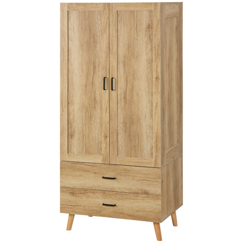 Rootz Wardrobe - Closet Storage - Clothes Organizer - Spacious Storage - 80 x 54 x 180 cm