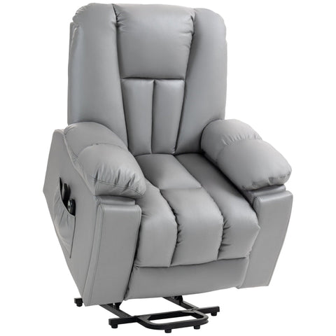 Rootz TV Chair with Stand-Up Aid - Recliner Chair - Lift Chair - Ultimate Comfort - Adjustable Recline - 8-Point Massage - 96cm x 94cm x 106cm
