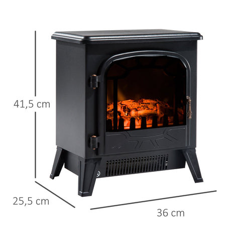 Rootz Electric Fireplace - Flame Effect Heater - Realistic Simulation - Smoke Free Comfort - 36cm x 25.5cm x 41.5cm