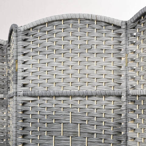 Rootz 4 Panel Room Divider - Interior Paravent - Foldable Privacy Screen - Durable Pine Frame - 180cm x 1.7cm x 180cm