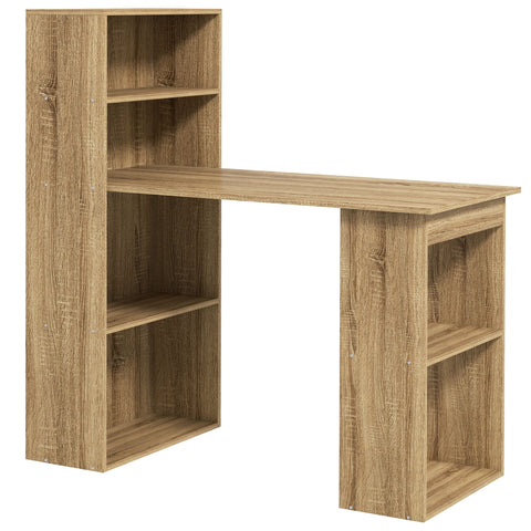 Rootz Computer Desk with Shelf - Office Desk - Corner Desk - Multi Storage - 120cm x 55cm x 120cm