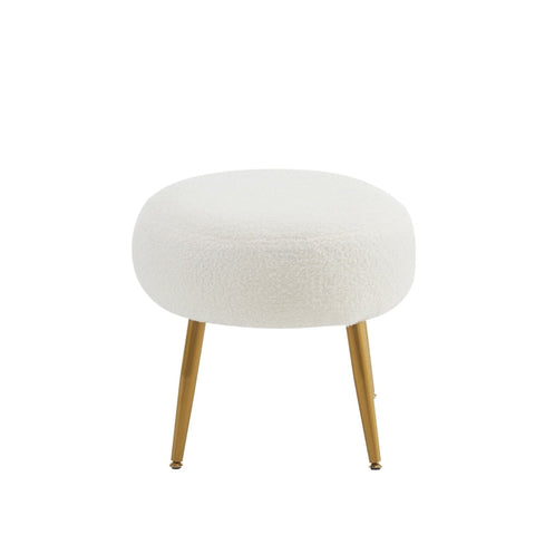 Rootz White Recliner Chair & Footstool Set - Armchair - Lounge Chair - Optimal Comfort - 69cm Seat Width x 69cm x 67cm x 73cm