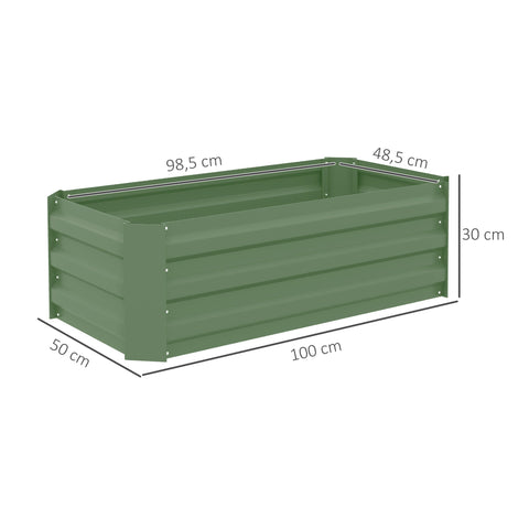 Rootz 2 Piece Set Raised Garden Beds - Planter Boxes - Rectangular Planters - Improves Root Growth - 100L x 50W x 30H cm