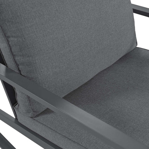 Rootz 3 Piece Outdoor Furniture Set - Patio Rocking Chairs - Modern Porch Seating - Superior Comfort - Chairs 59x94x74cm, Table 42x40x38cm