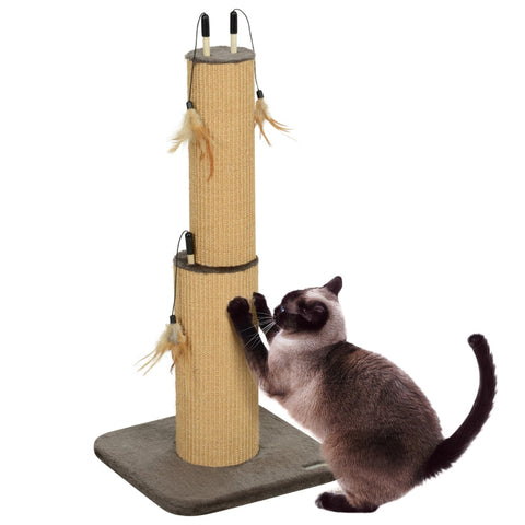Rootz Scratching Post for Cats - Cat Tree - Climbing Pole - Promotes Healthy Muscles - 35cm x 35cm x 78cm