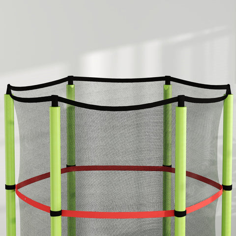 Rootz Children's Trampoline - Safety Network - Zipping Door - Enhances Coordination - Ø 1.40 x 1.90h m - Green