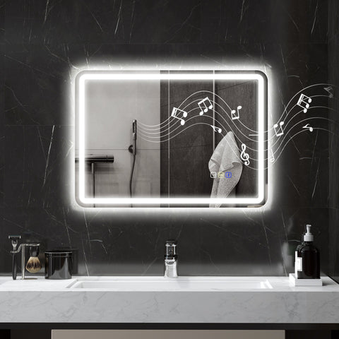 Rootz LED Bathroom Mirror - Illuminated Mirror - Vanity Mirror - Anti-Fog Pad - 70cm x 3.5cm