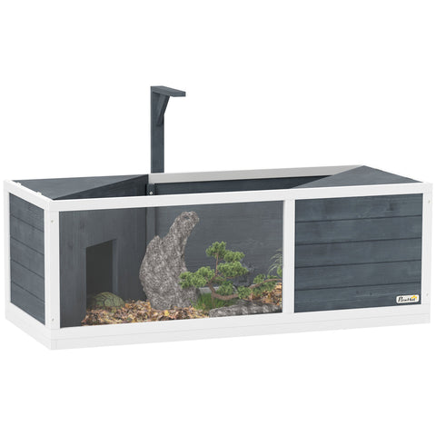 Rootz Turtle House - Reptile Enclosure - Terrarium - Easy Access - 120cm x 50cm x 40cm