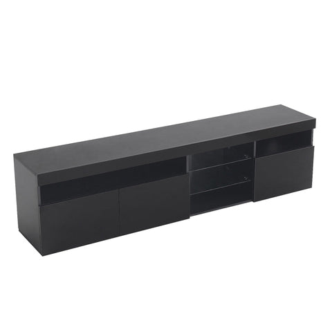 Rootz Modern TV Cabinet - Entertainment Stand - Media Console - Adjustable LED Lighting - 180L x 35W x 45H cm