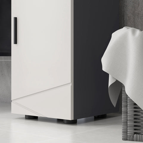 Rootz Bathroom Cabinet - Bathroom Cupboard - Storage Unit - Adjustable Shelves - 25kg Capacity - Grey - 30x30x82 cm