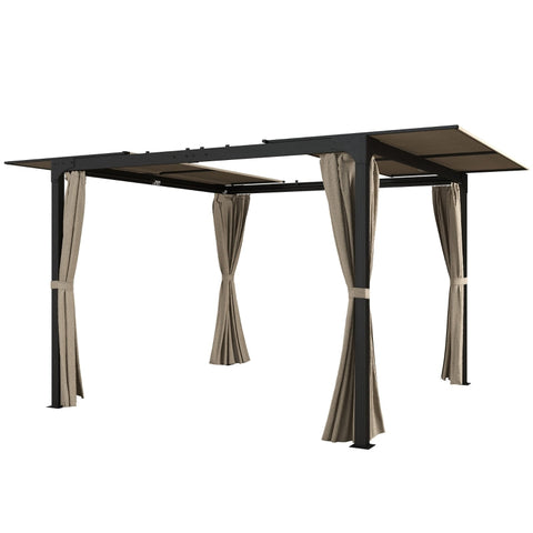 Rootz Gazebo - Outdoor Pavilion - Garden Canopy - Sturdy Fabric - Aluminum & Steel Frame - 295cm x 295cm x 220cm