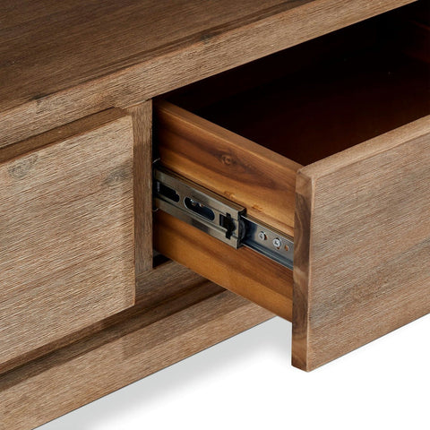 Rootz TV-tafel - Entertainmentconsole - Mediastandaard - Massief acacia en MDF - Voldoende opbergruimte - Duurzame constructie - Eenvoudig onderhoud - 120 cm x 45 cm x 55 cm