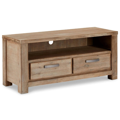Rootz TV-tafel - Entertainmentconsole - Mediastandaard - Massief acacia en MDF - Voldoende opbergruimte - Duurzame constructie - Eenvoudig onderhoud - 120 cm x 45 cm x 55 cm