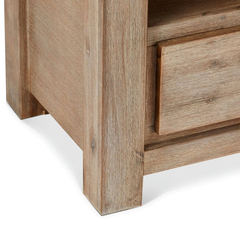 Rootz TV-tafel - Entertainmentconsole - Mediastandaard - Massief acacia en MDF - Voldoende opbergruimte - Duurzame constructie - Eenvoudig onderhoud - 120 cm x 45 cm x 55 cm