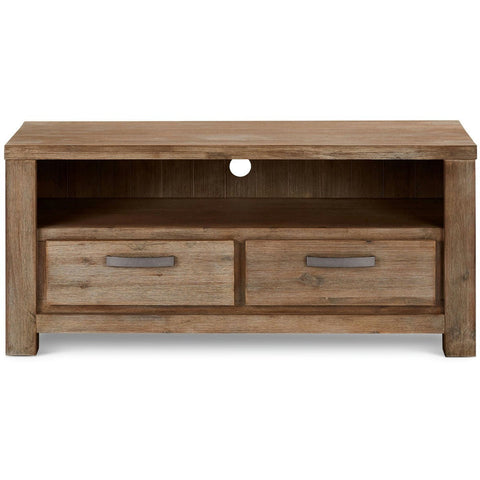 Rootz TV-tafel - Entertainmentconsole - Mediastandaard - Massief acacia en MDF - Voldoende opbergruimte - Duurzame constructie - Eenvoudig onderhoud - 120 cm x 45 cm x 55 cm