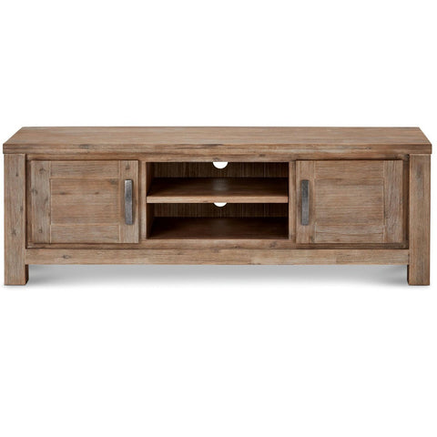 Rootz TV-tafel - Entertainmentconsole - Mediastandaard - Massief acaciahout en MDF - Voldoende opbergruimte - Elegant ontwerp - Duurzaam en stevig - 160 cm x 45 cm x 55 cm