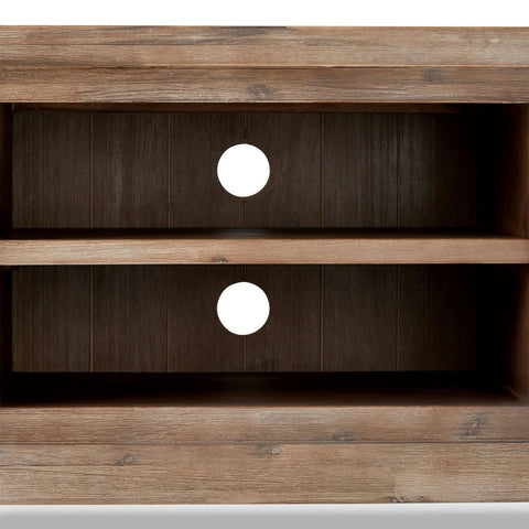 Rootz TV-tafel - Entertainmentconsole - Mediastandaard - Massief acaciahout en MDF - Voldoende opbergruimte - Elegant ontwerp - Duurzaam en stevig - 160 cm x 45 cm x 55 cm