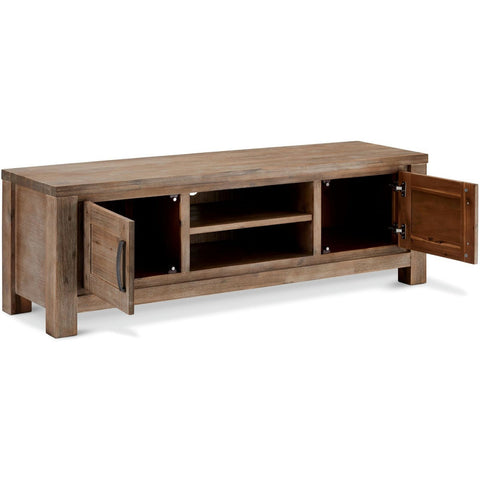 Rootz TV-tafel - Entertainmentconsole - Mediastandaard - Massief acaciahout en MDF - Voldoende opbergruimte - Elegant ontwerp - Duurzaam en stevig - 160 cm x 45 cm x 55 cm