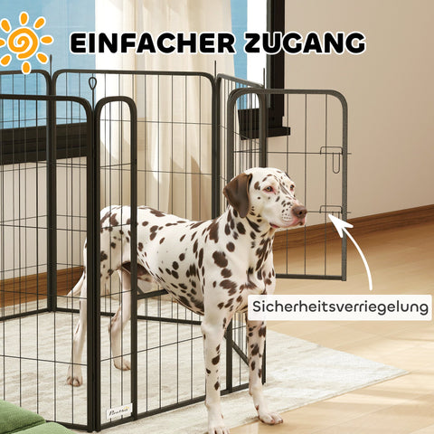 Rootz Dog Playpen - Puppy Enclosure - Pet Fence - Robust & Foldable - 136cm x 68cm x 100cm