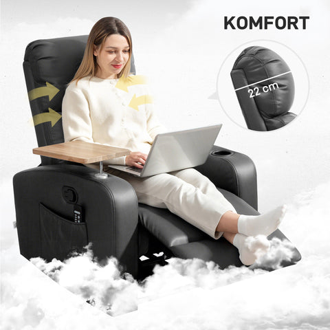 Rootz Massage Chair - Relaxing Armchair - Lying Chair - Massage Function - 77cm x 93cm x 105cm